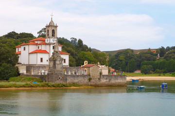 Niembro church and cemetery in Asturias, Spain