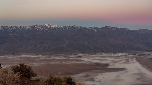 A time lapse of morning sunshine illuminating the Panamint Mountains and Telescope Peak, as seen from Dante's View in Death Valley National Park, California