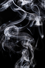 Smoke texture on black background