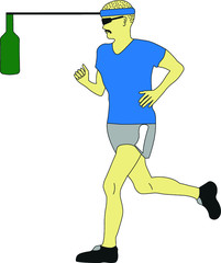 runner with a bottle