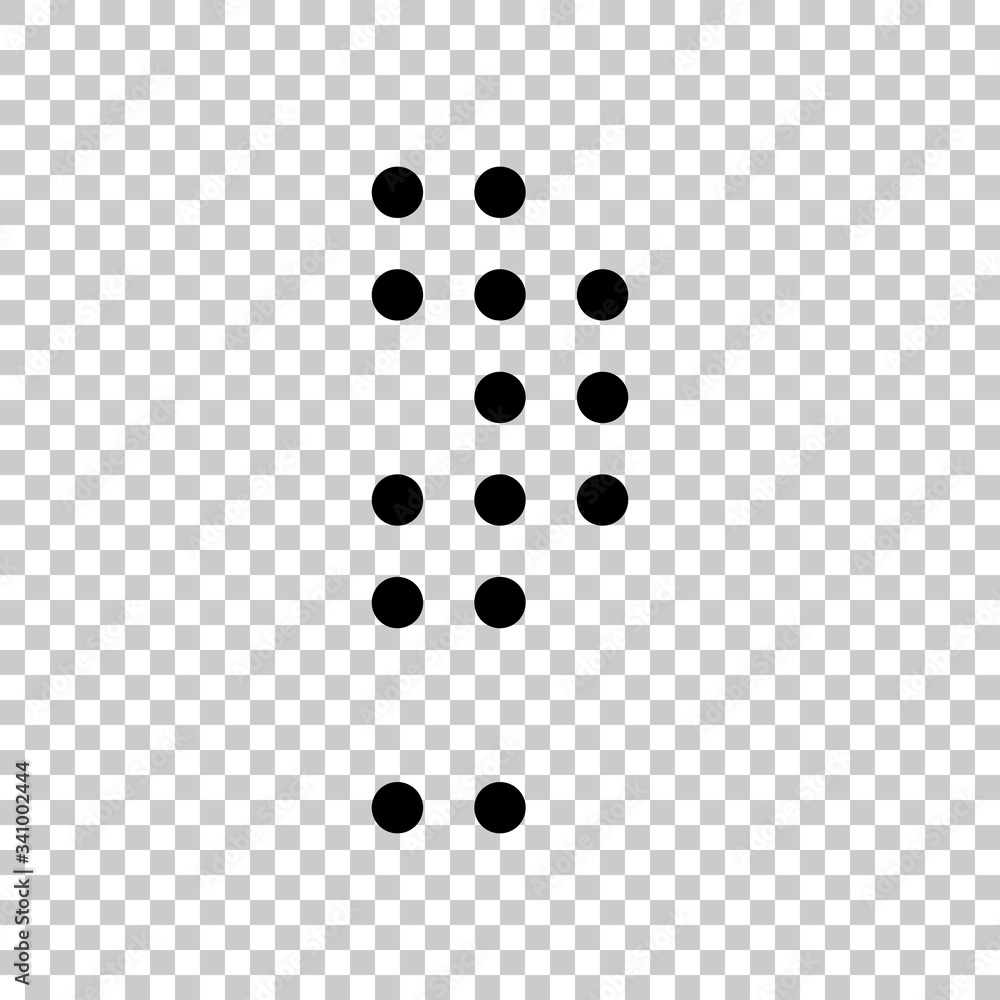 Poster digital dotted question mark, faq symbol. black symbol on transparent background