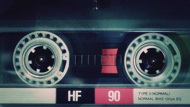 Tape plays in the cassette deck