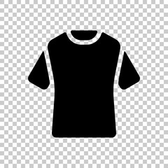 T-shirt or polo dress. Black symbol on transparent background