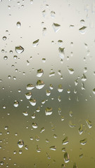Raindrops on window glass