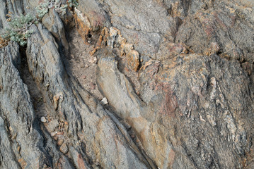 Natural stone texture. Rock texture. Cliff surface. Layered rock. Beautiful natural stone. Sandstone. Nature. Travel.