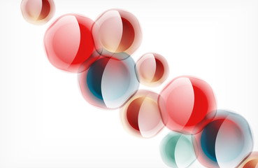Abstract background - glass shiny transprent hexagon shapes overlapping eath other. Vector Illustration For Wallpaper, Banner, Background, Card, Book Illustration, landing page