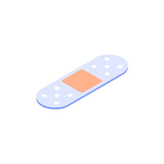 Medical plaster icon isolated on white background.