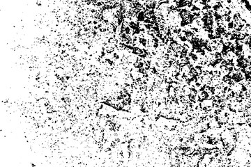 Distressed overlay texture of rough surface, cracked concrete, stone and asphalt. Grunge background. One color graphic resource.
