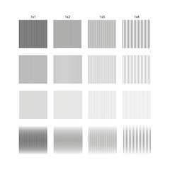 Lines. Black and white striped design. Set of seamless patterns.