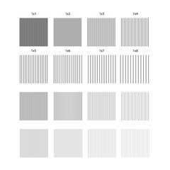 Vertical Lines. Black and white striped design. Set of seamless patterns.