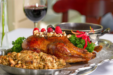 Whole Roast Duck with Stuffing