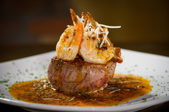 Surf and Turf with Shrimp