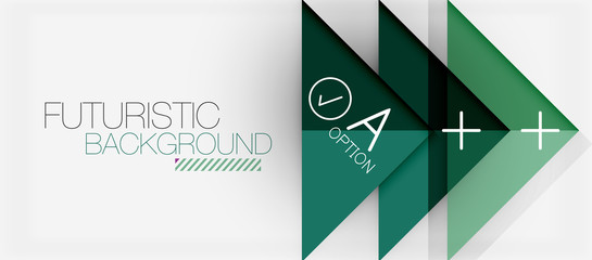 Abstract background, geometric business multicolored paper infographic - triangle frames for text, icons or graphics on light background with copyspace. Vector Illustration For Wallpaper, Banner