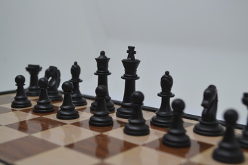 Ajedrez, piezas negras