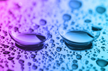 Wet contact lenses.