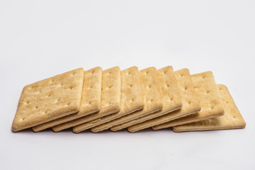 Fresh and delicious biscuits isolated white background