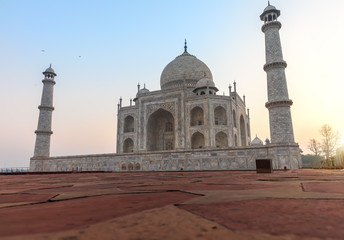 Fototapeta na wymiar Famous Taj Mahal close view, Agra, India