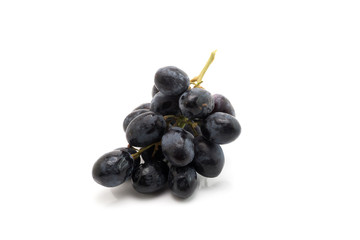 Fresh and Raw black grapes isolated white background