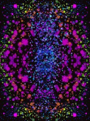 Ilustración de una fantasía sobre un cosmos colorido
