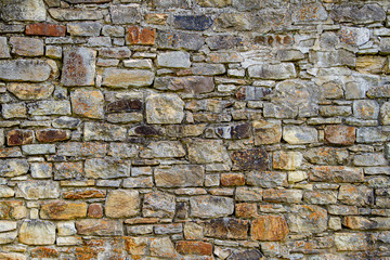 Wall structure in the castle of suceava romania