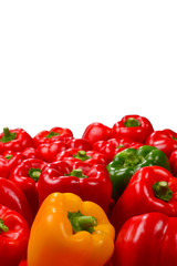 Fresh red, green, yellow bell pepper