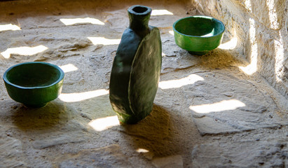 Wall structure in the castle of suceava romania