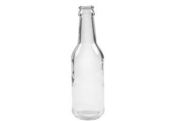 Glass bottle isolated on white background.