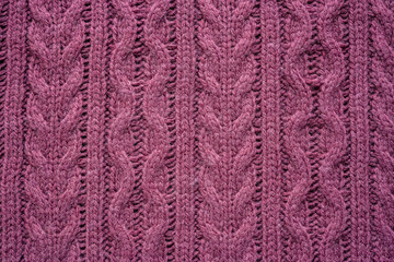 Backdrop made of wine red woolen sweater textile