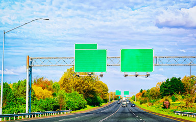 Cars at road in Maryland reflex