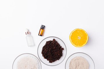 Homemade cosmetic ingredients for body scrub