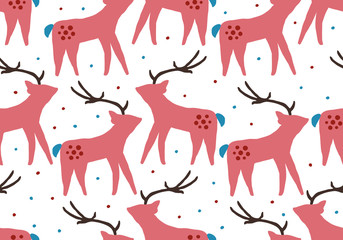 Animal baby pattern with deer.