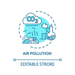 Air pollution concept icon