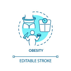 Obesity concept icon