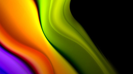 Liquid colors fluid gradients on black background