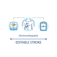 Electrocardiography concept icon