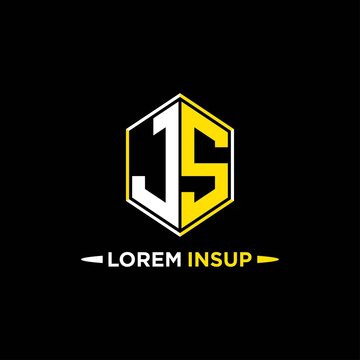 JS initial hexagon logo monogram designs modern templates .