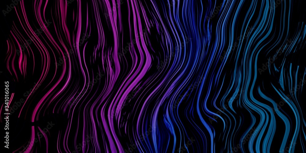 Aufkleber abstract colorful background by wavy lines fluid flowing of brush stroke paint on black background g