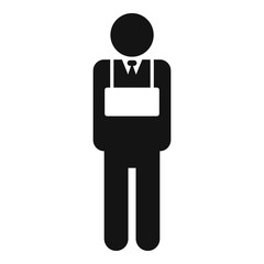 Unemployed manager icon. Simple illustration of unemployed manager vector icon for web design isolated on white background