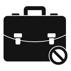 Unemployed leather bag icon. Simple illustration of unemployed leather bag vector icon for web design isolated on white background