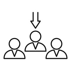 Office fired worker icon. Outline office fired worker vector icon for web design isolated on white background