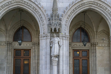 The Hungarian Parliament Building - the seat of the Hungarian Parliament on the Danube in Budapest