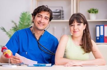 Young patient visiting doctor cardiologist
