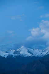 Fototapeta na wymiar Scenic View Of Snowcapped Mountains Against Sky