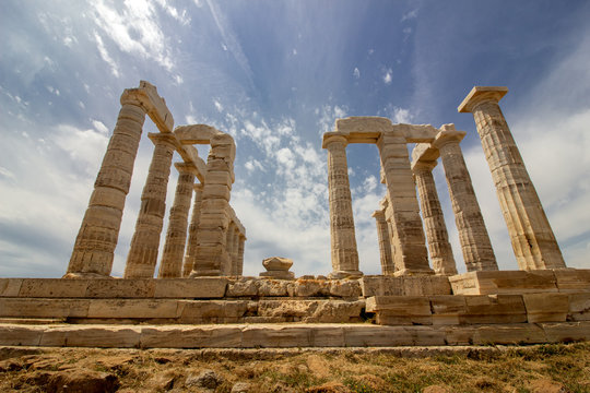 Colonnato del tempio di Poseidone Grecia