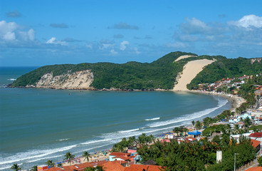 Ponta Negra beach and Morro do Careca, Natal, Rio Grande do Norte on August 14, 2003