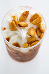 Ice cream with hazelnuts