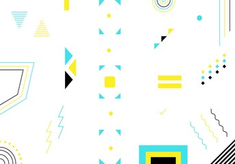 abstract background with blue yellow and black color shapes