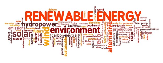 Renewable energy word collage © Tupungato