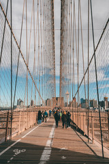 Obraz premium New York City, NY, USA - 04/20/2019: Brooklyn bridge