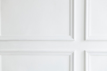 Fototapeta na wymiar Minimal white wall interior